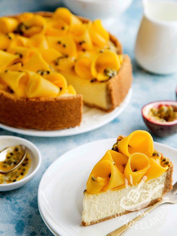 Cheesecake al mango e frutto della passione
