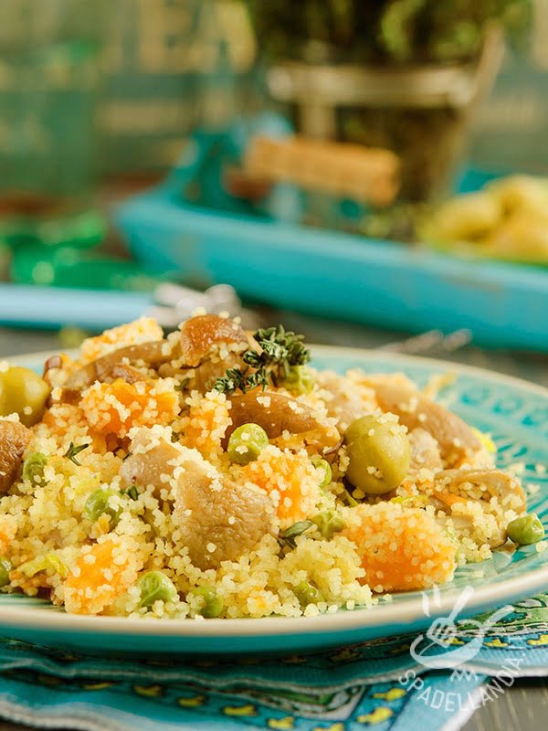 Couscous di zucca con verdure e olive