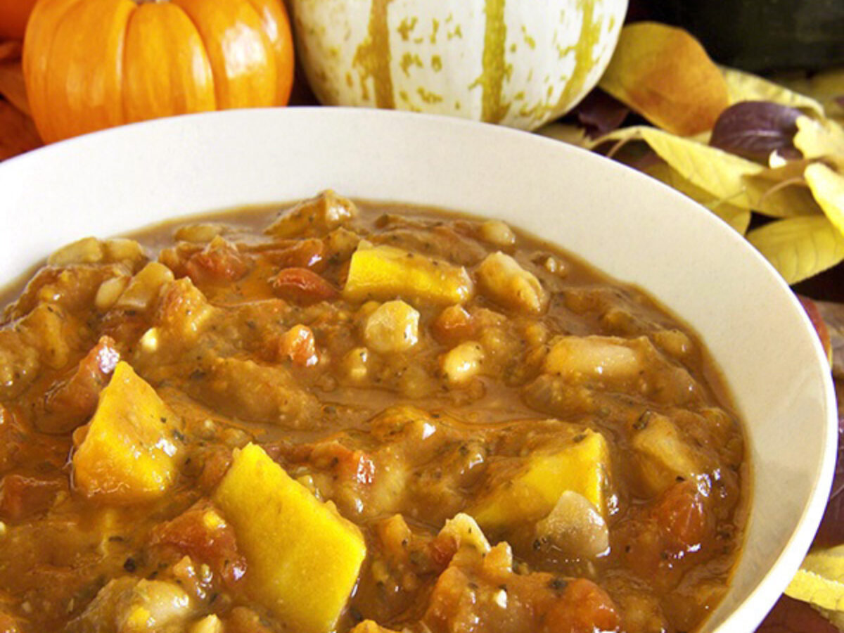 Minestrone di zucca e fagioli 