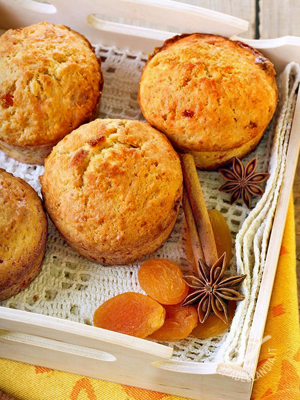 Muffin di albicocche secche