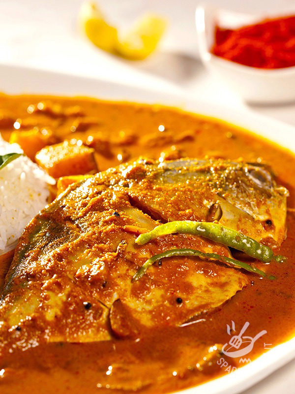 Orata al curry con riso