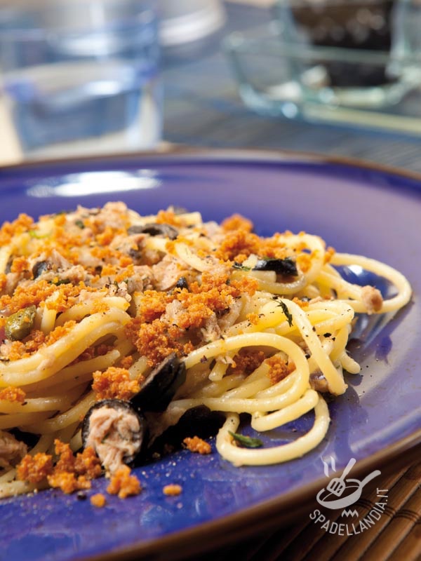 Spaghetti tonno e olive senza glutine